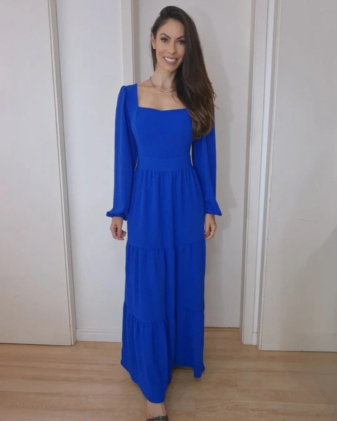 Vestido Longo Manga Longa